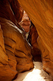 The path narrows through Buckskin Gulch